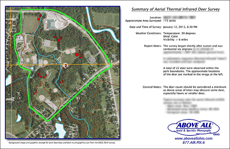 Sample infrared deer survey summary report