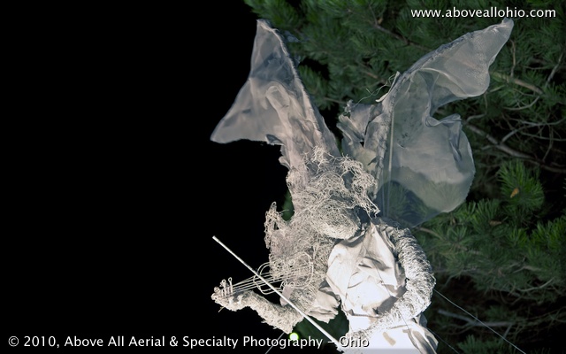 A life-sized angel on display for Christmas near Willard, OH