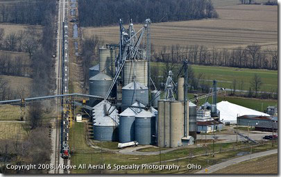 example of an oblique aerial photo taken by helicopter