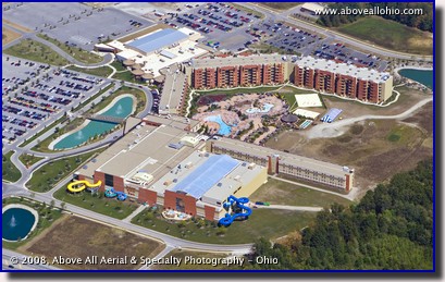 Aerial photo of Kalahari Resort and waterpark, Sandusky, Ohio