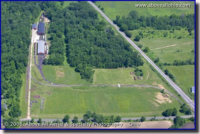 Aerial photograph of the Northern Ohio Railway Museum