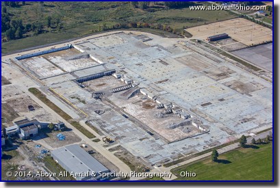 Aerial view of the site of the former GM stamping plant in Ontario, OH, near Mansfield.