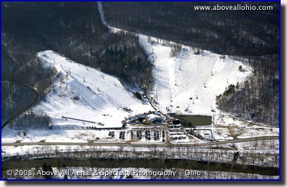 Aerial photograph of Boston Mills ski resort